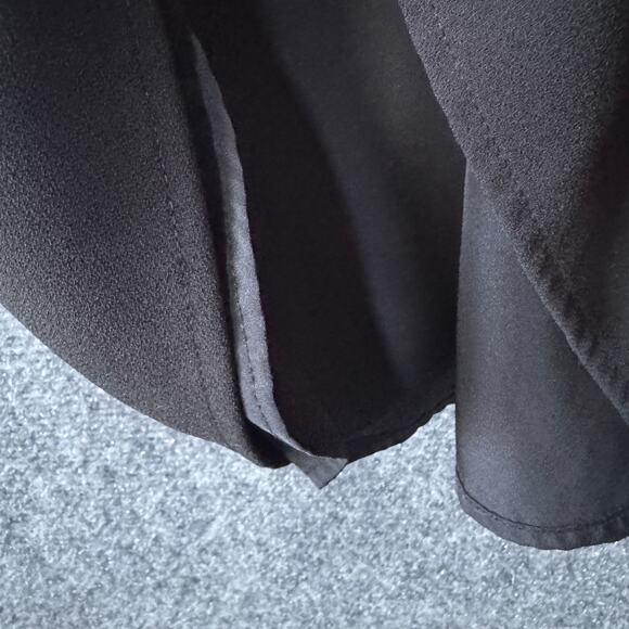 J. Crew Dress Womens 2 Black Ruffle Neck Knee Length Retro Classic A-Line Career - Picture 7 of 12